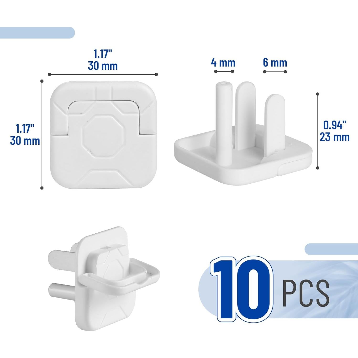Cubiertas de Enchufe Bates - Protección Infantil, Paquete de 10