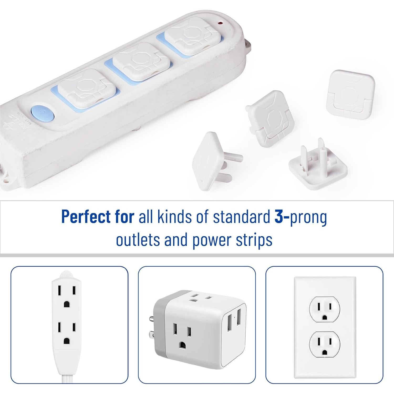 Cubiertas de Enchufe Bates - Protección Infantil, Paquete de 10