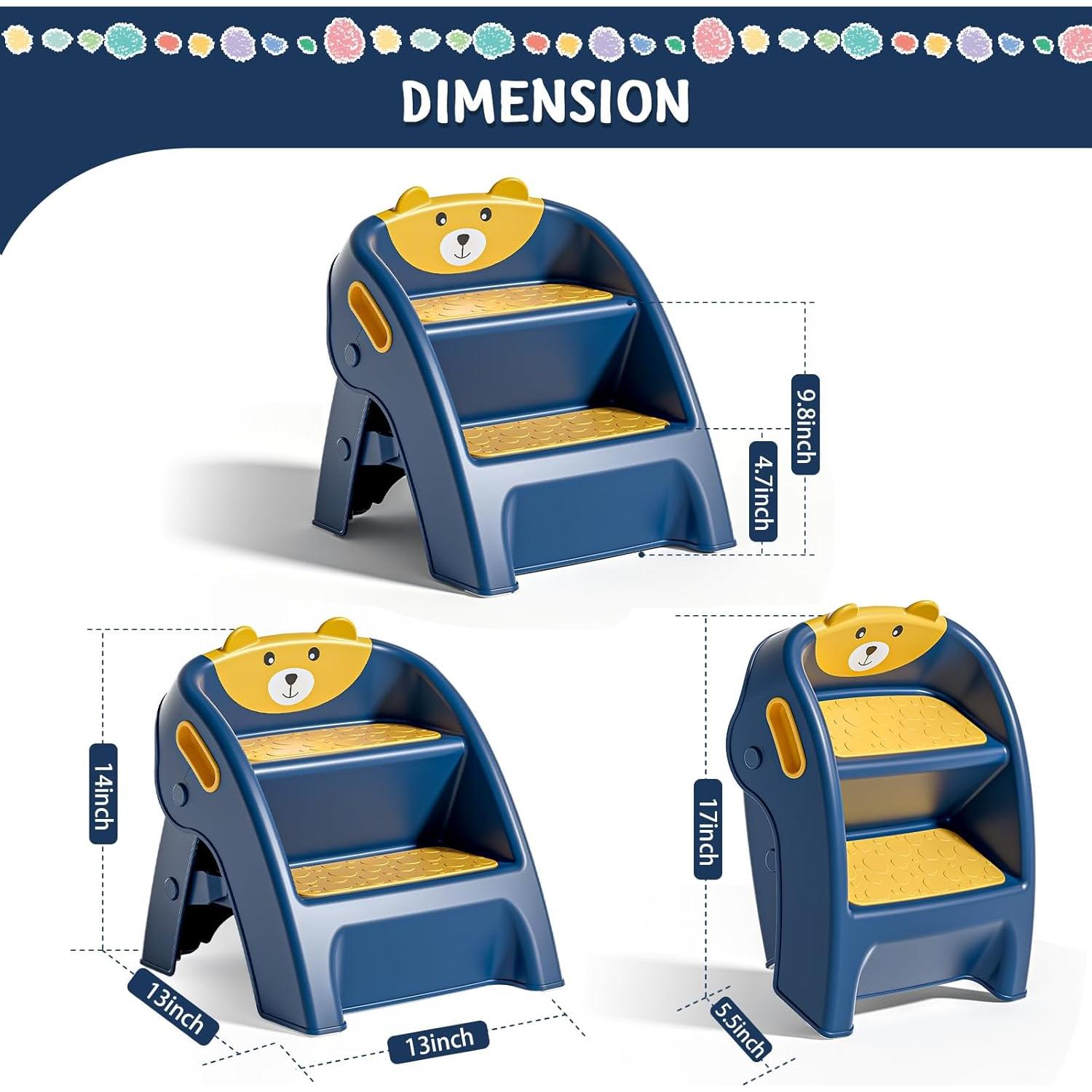 Escalera Plegable para Niños TPN CF123 Antideslizante 2 Pasos