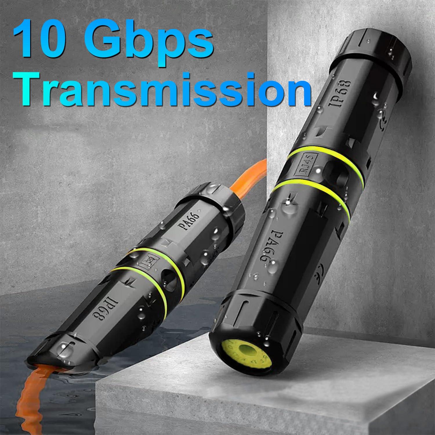 Acoplador RJ45 Cat7 ZUZONG IP68 a Prueba de Agua 10GB