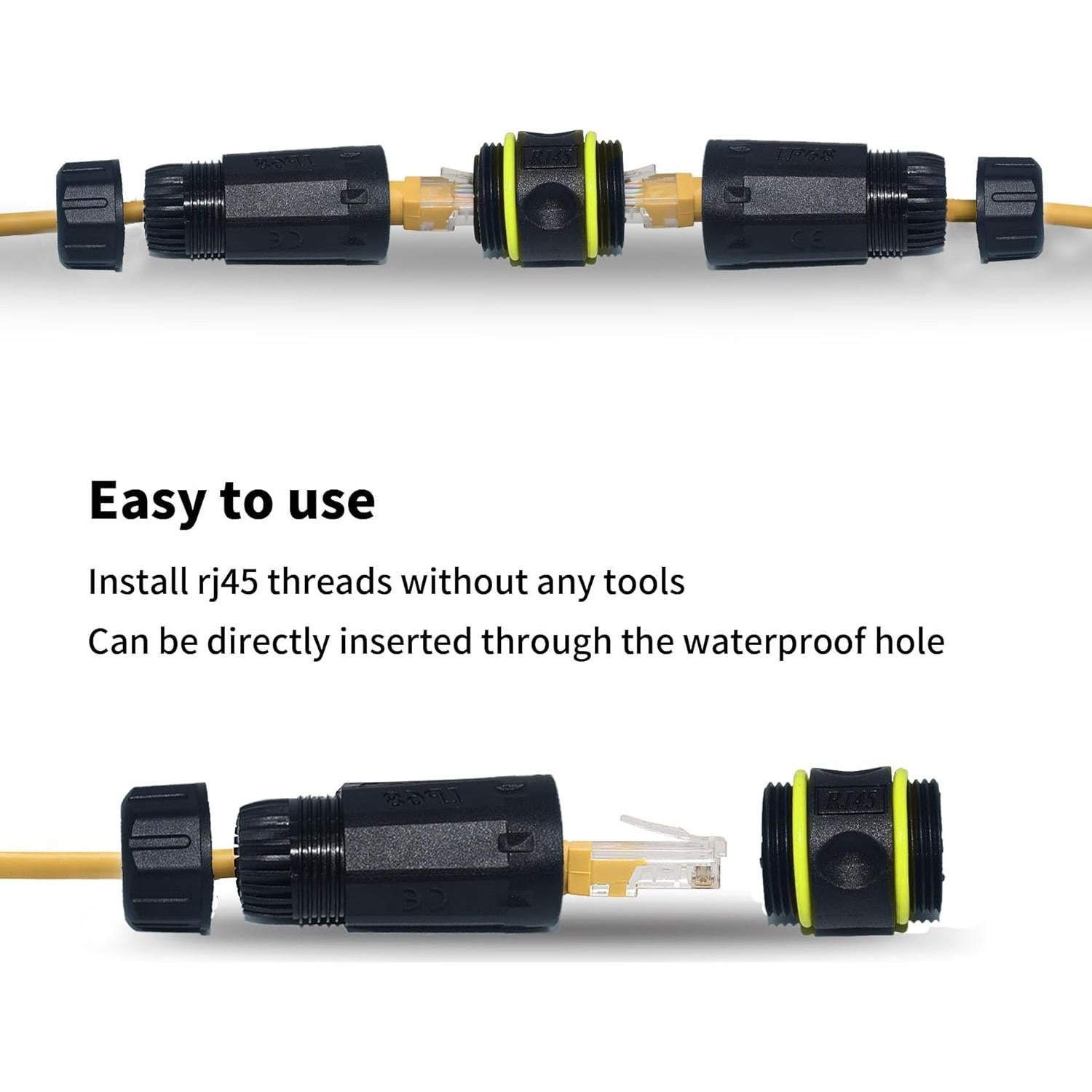 Acoplador RJ45 Cat7 ZUZONG IP68 a Prueba de Agua 10GB