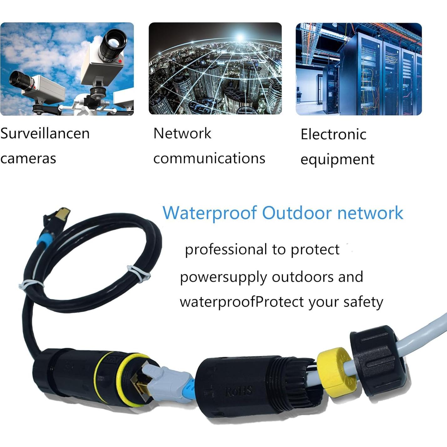 Acoplador RJ45 Cat7 ZUZONG IP68 a Prueba de Agua 10GB