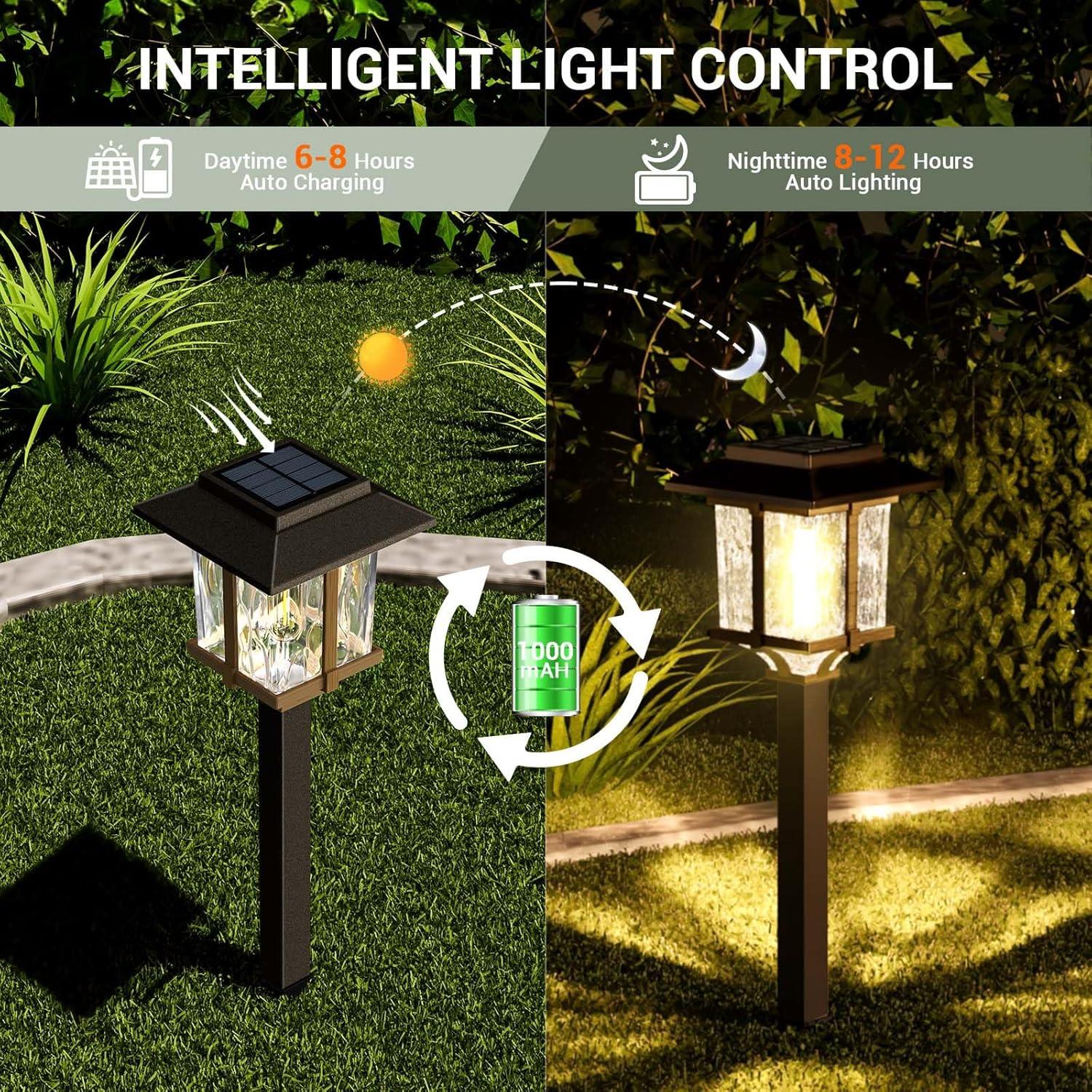 Luces Solares XMCOSY+ para Jardín y Senderos IP65 - 6 Pzas