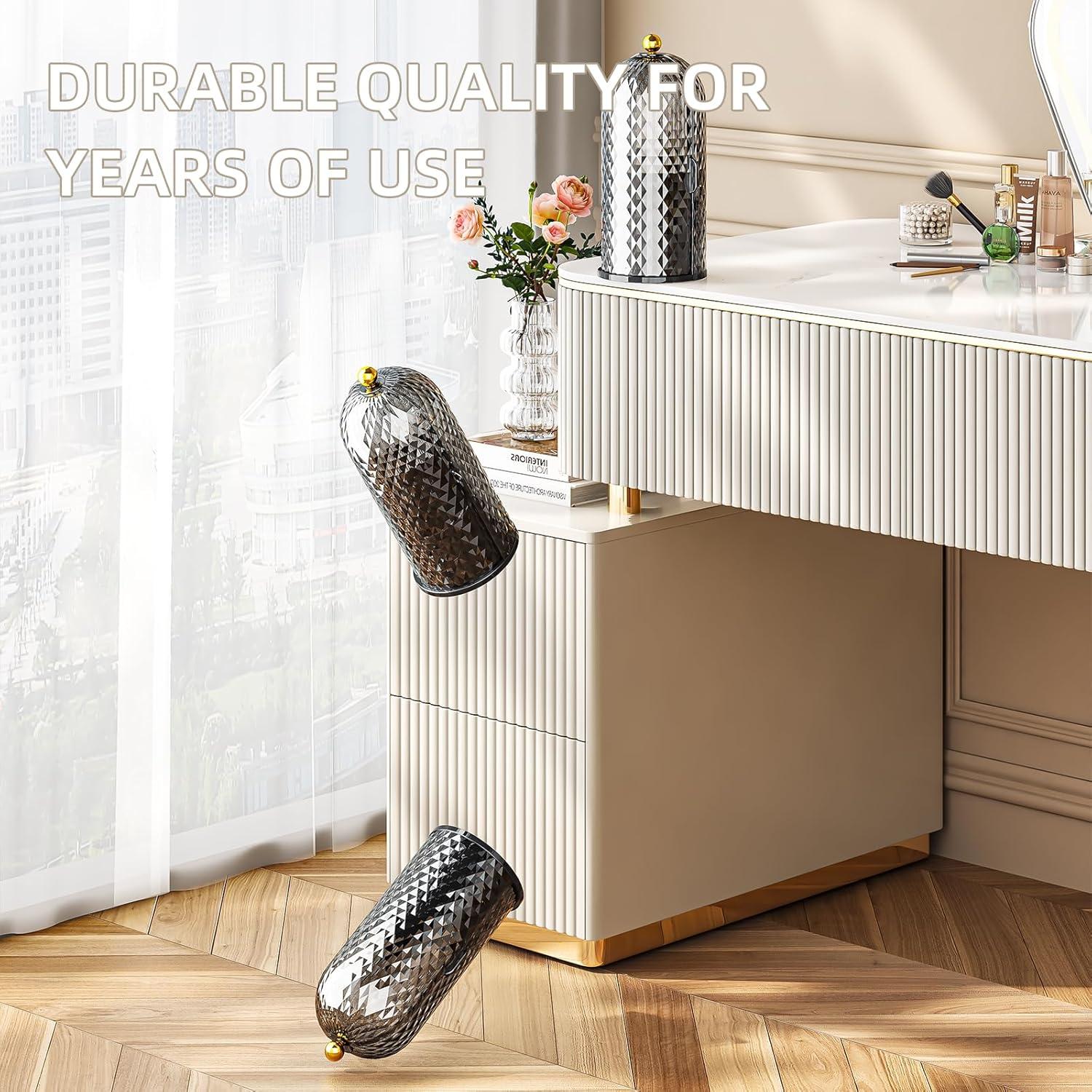 Organizador de Brochas de Maquillaje MSHOMELY Negro 360 Rotatorio