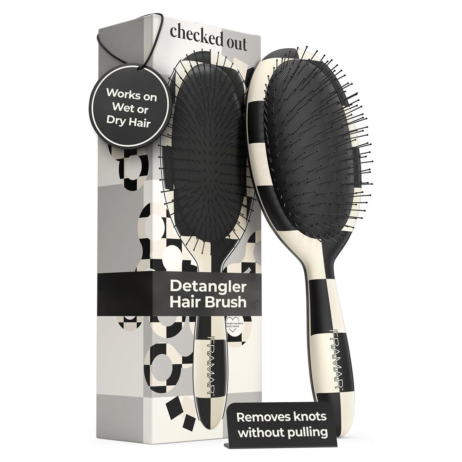 Cepillo Desenredante FRAMAR Cuadros - Para Cabello Húmedo y Seco