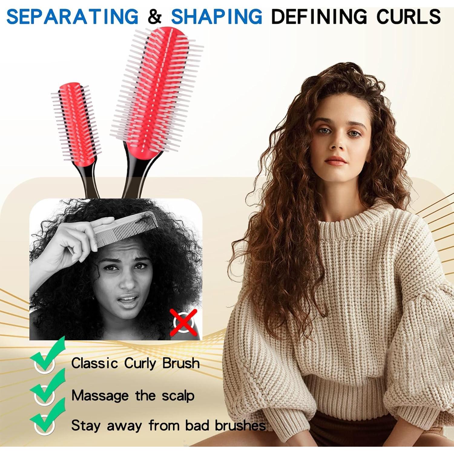 Cepillo Definidor de Rizos Enjoy Holiday 1981 Rosa 9 Filas