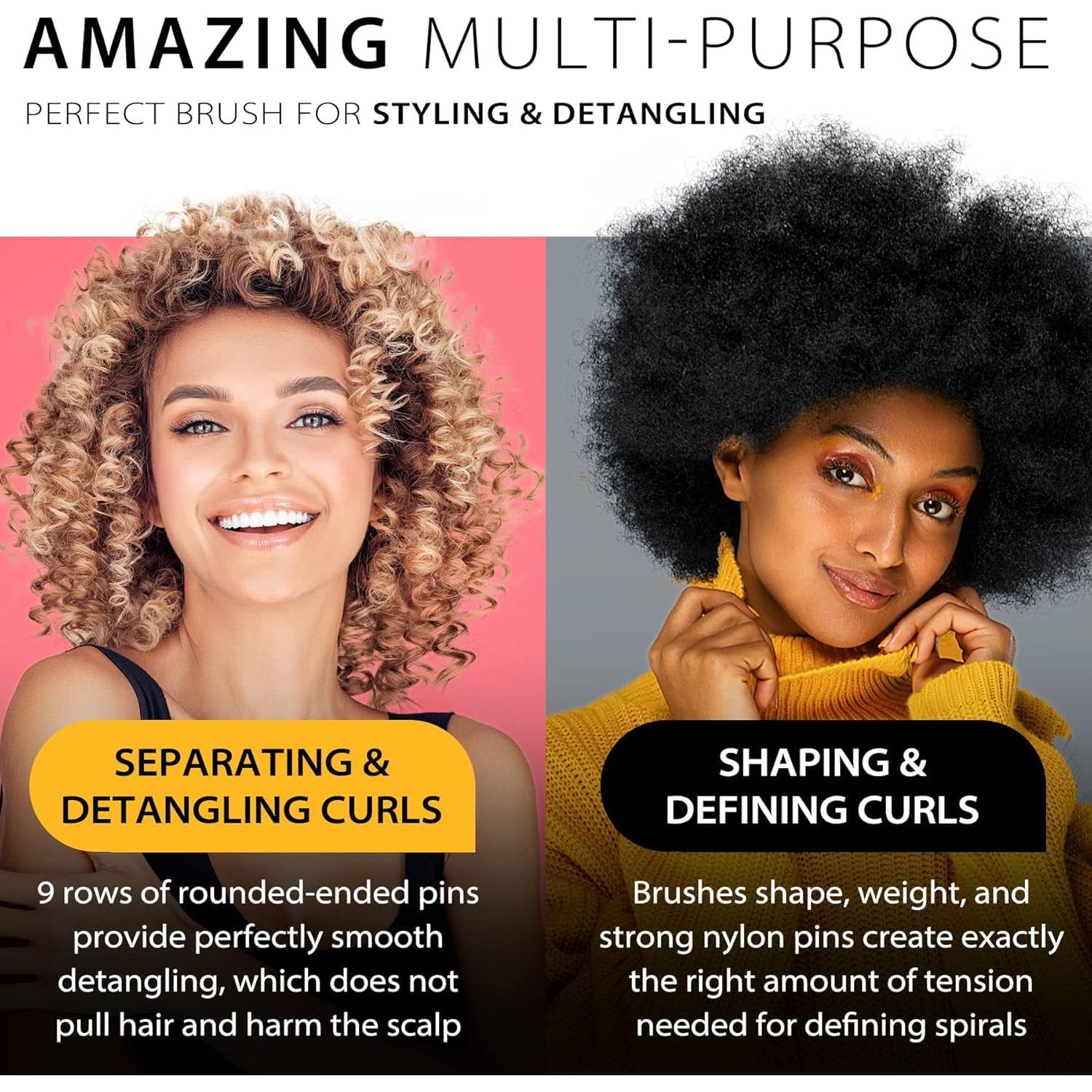 Cepillo Definidor de Rizos Enjoy Holiday 1981 Rosa 9 Filas