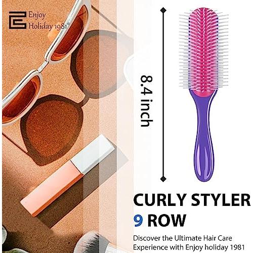 Cepillo Definidor de Rizos Enjoy Holiday 1981 Rosa 9 Filas