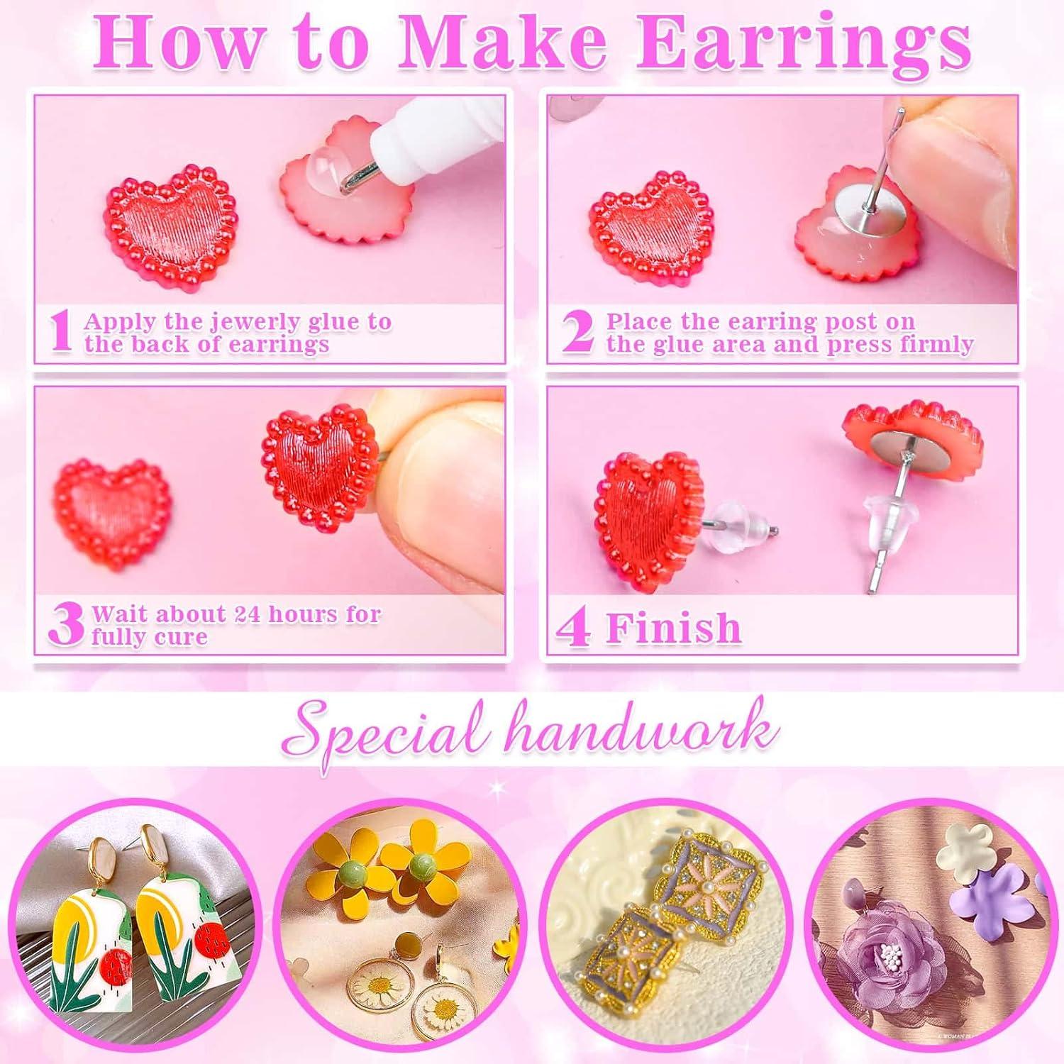 Kit de Pegamento y Suministros para Aretes Anezus - 600 Piezas