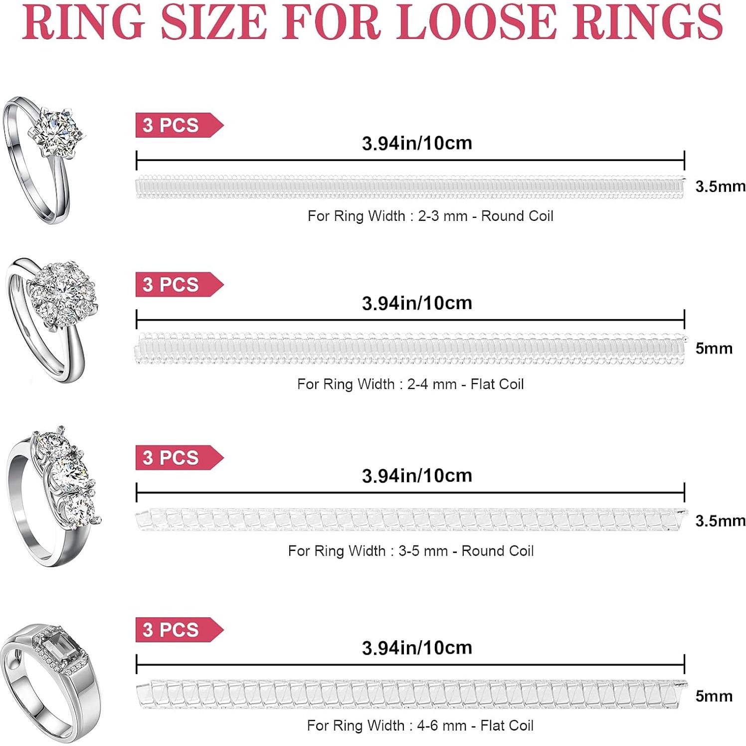 Ajustadores de Talla de Anillos Wegoup, 12 Piezas Silicona