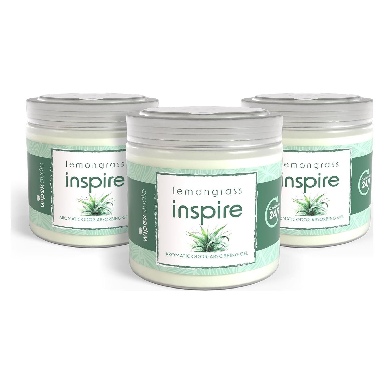 Wipex Gel Eliminador de Olores 3pk - Hierba Limón 425g