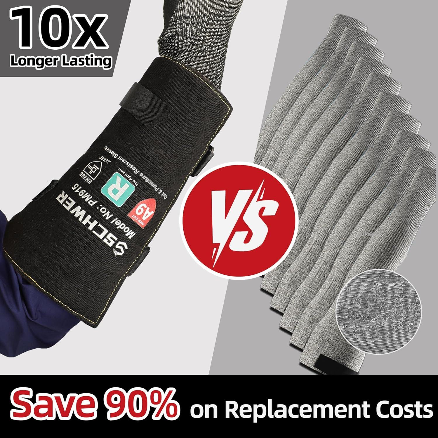 Mangas de brazo Schwer PM915 A9 - Protección contra cortes 20.32 cm