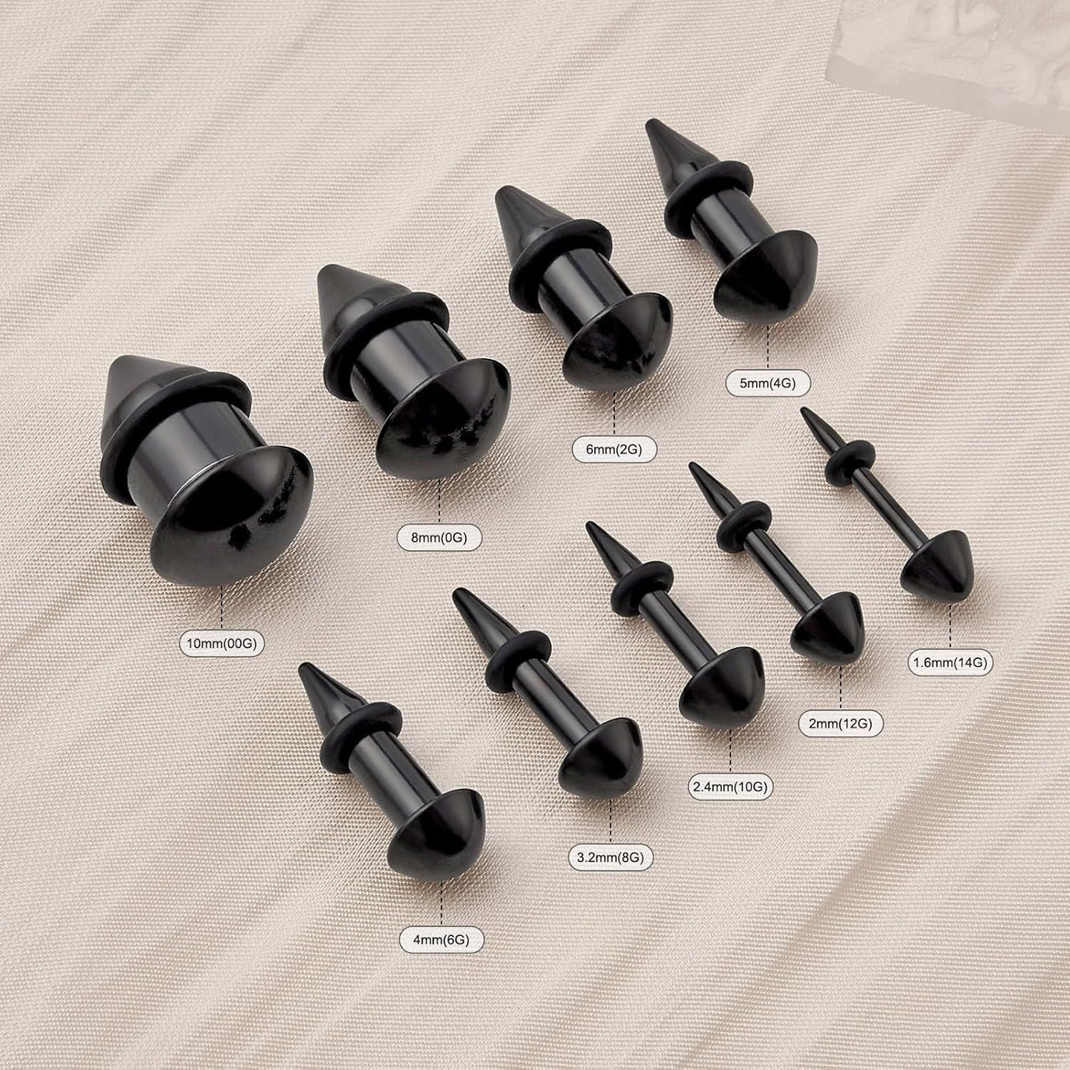 Kit de Estiramiento de Orejas 18PCS Longbeauty Acero 316L