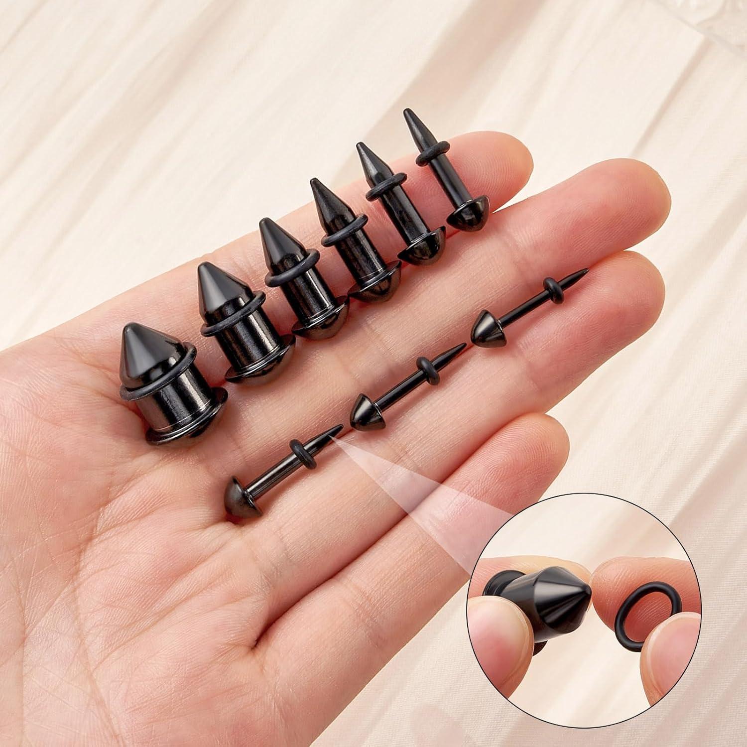 Kit de Estiramiento de Orejas 18PCS Longbeauty Acero 316L