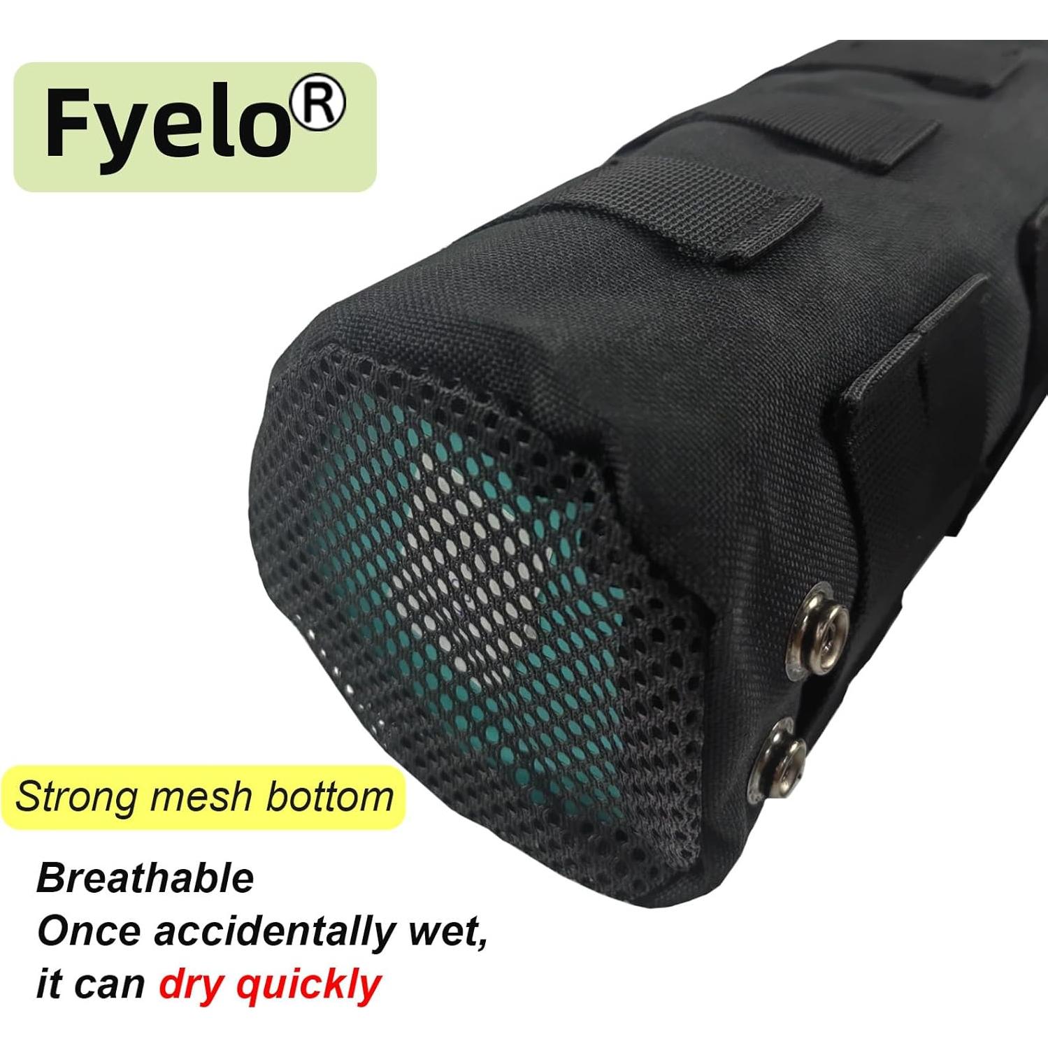 Bolsa Pouch para Botella Fyelo Táctica Negra 23x10 cm