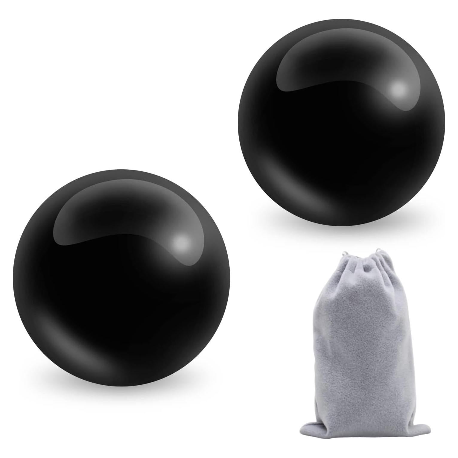 Bolas de Baoding Coolrunner de Mármol Negro 5cm - 2 Piezas