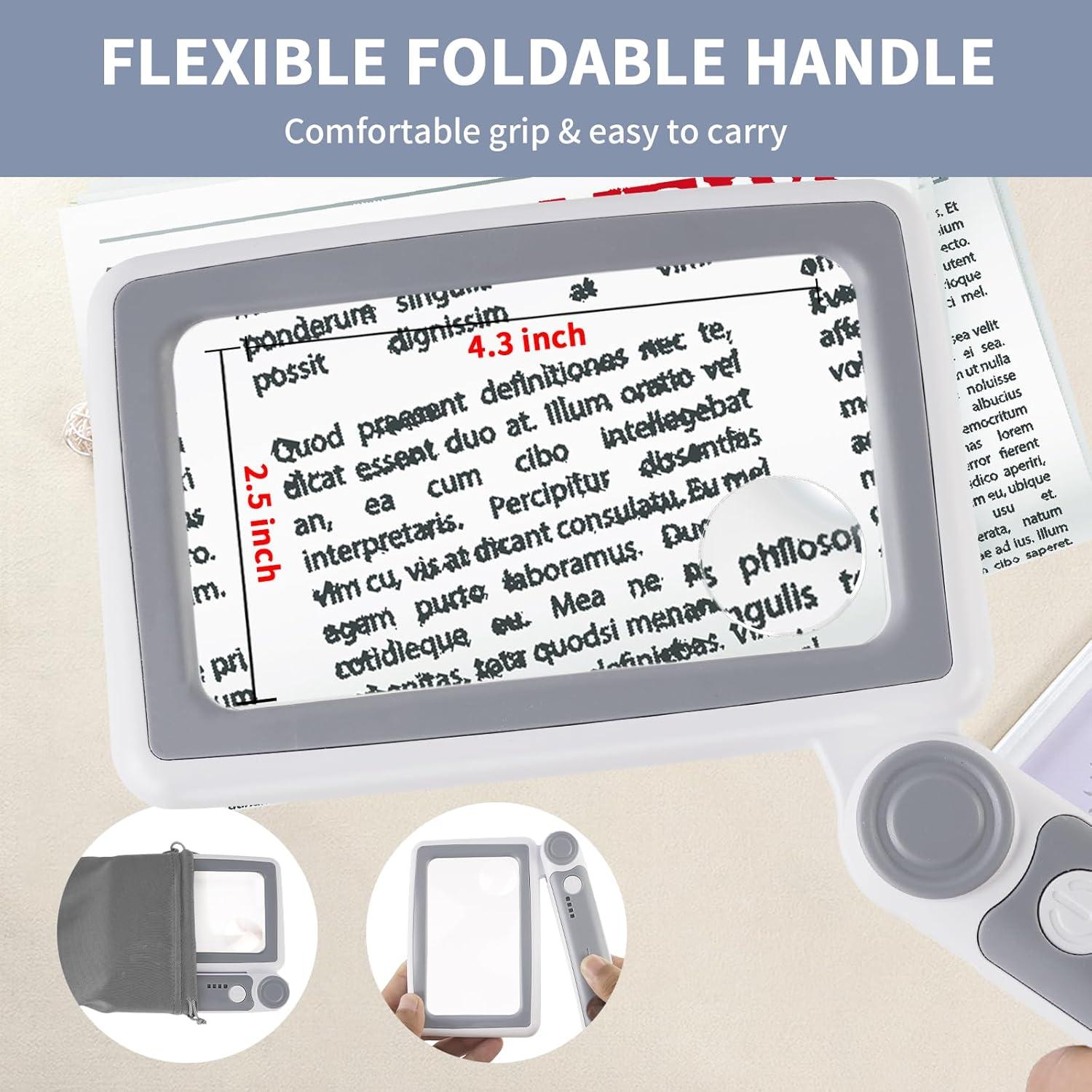 Lupa de Mano Iluminada MAGNIBULLS 5X 10X 45X Recargable