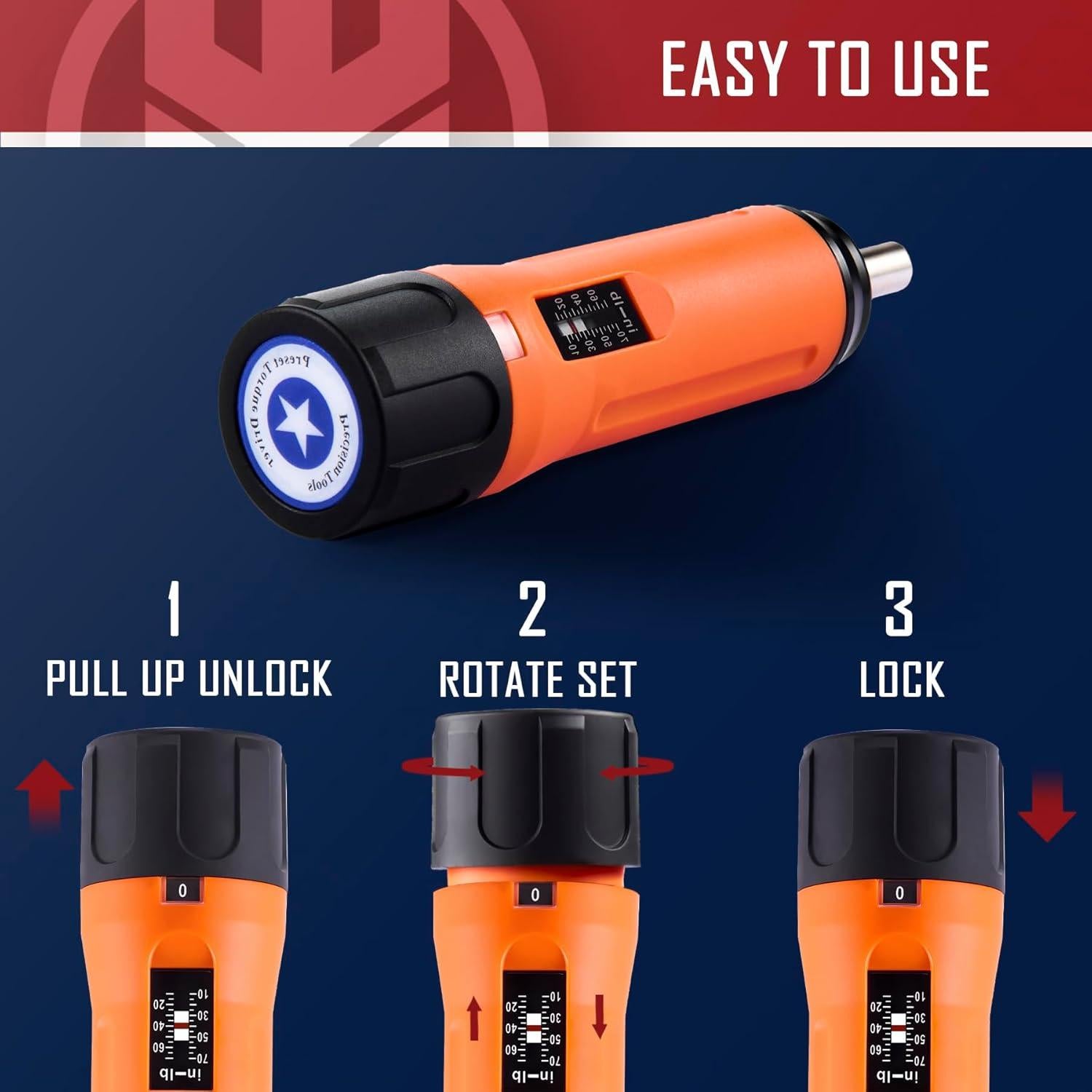 Conjunto de Destornillador de Par KNINE OUTDOORS 10-70 N·m 45 Piezas