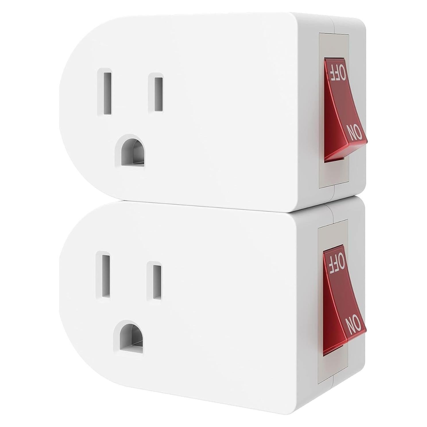 Adaptador de Enchufe Oviitech con Interruptor - 2 Paquete