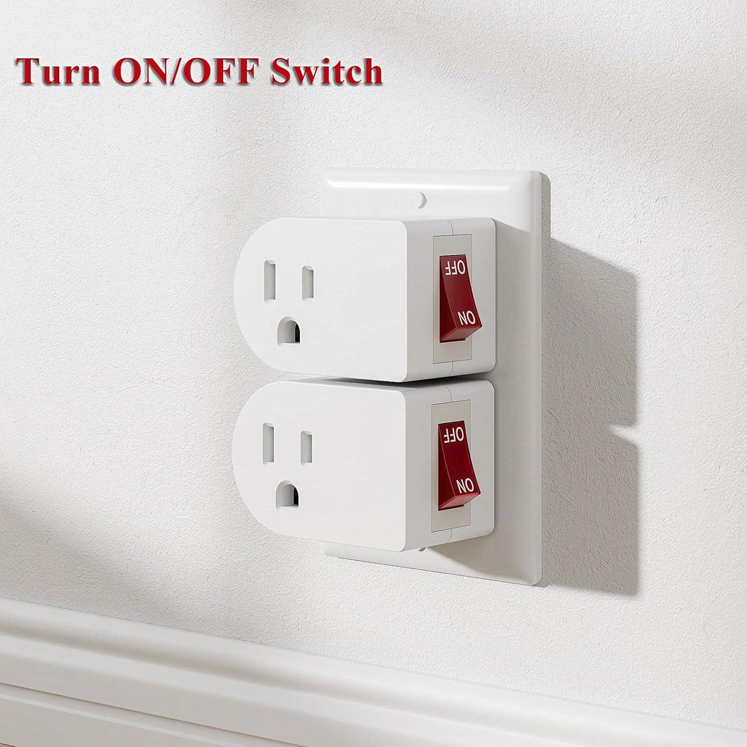 Adaptador de Enchufe Oviitech con Interruptor - 2 Paquete