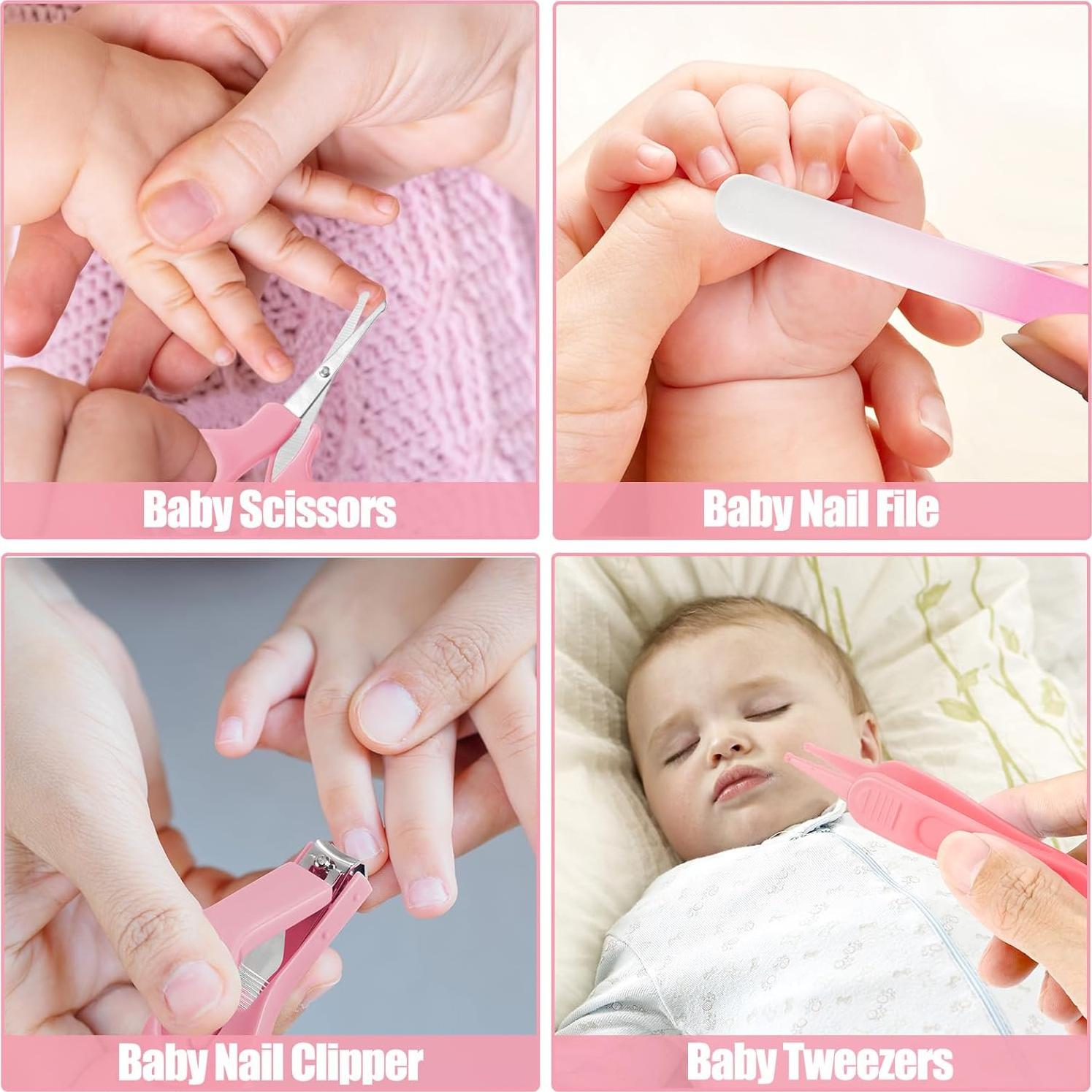 Kit de Cuidado para Bebés POPYJAN 24 Piezas Rosa