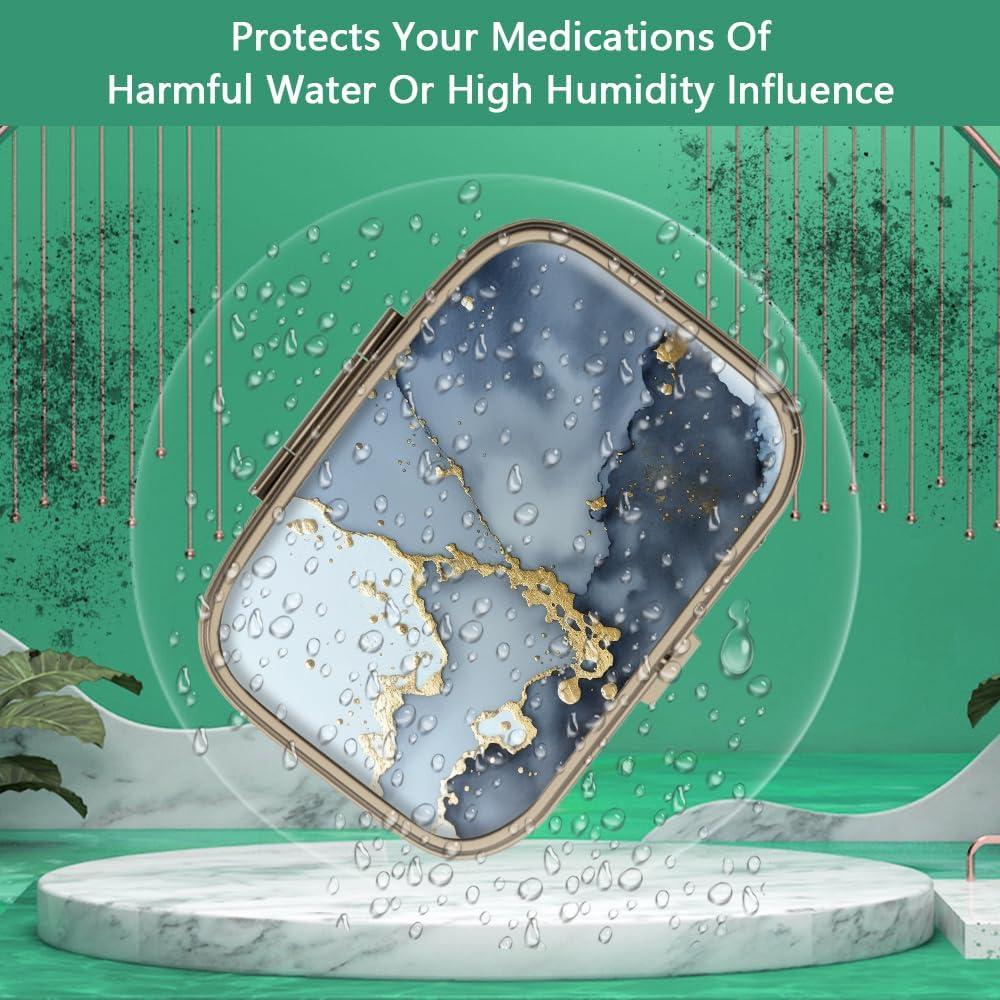 Estuche para Pastillas Hion 2 Piezas con Espejo y Compartimentos