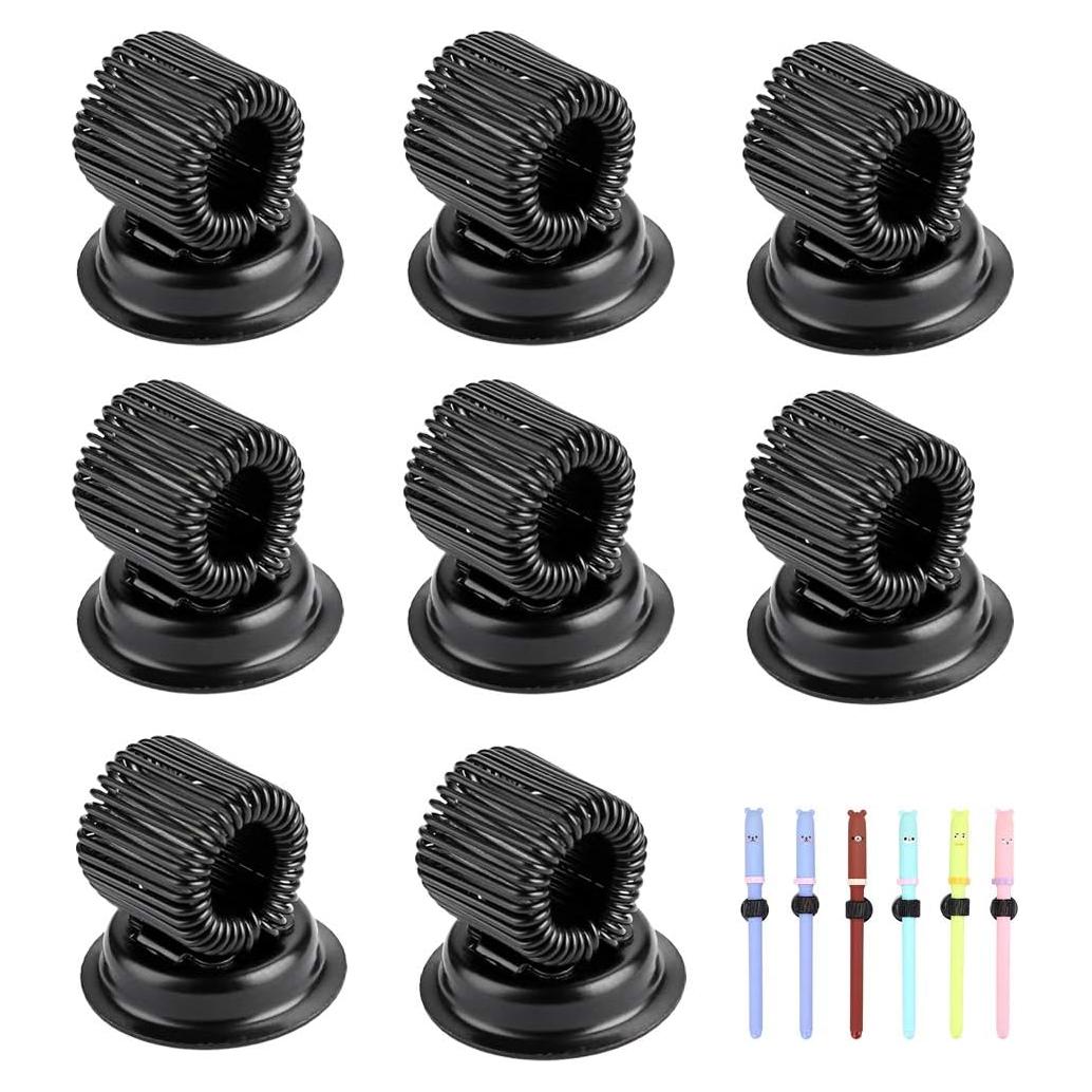 Clips de Soporte Magnéticos para Bolígrafos BTSKY 8 Piezas Negro