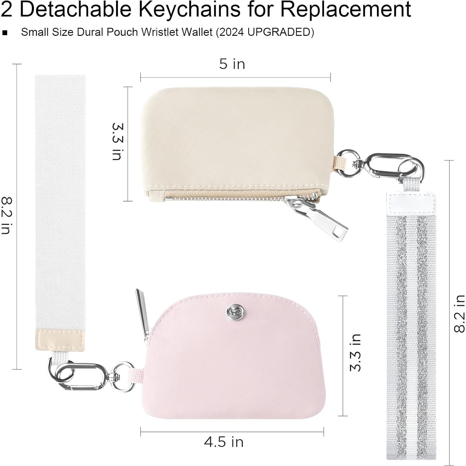 Monedero Muñequera Doble Bolsa Babysun Nylon Impermeable Rosa