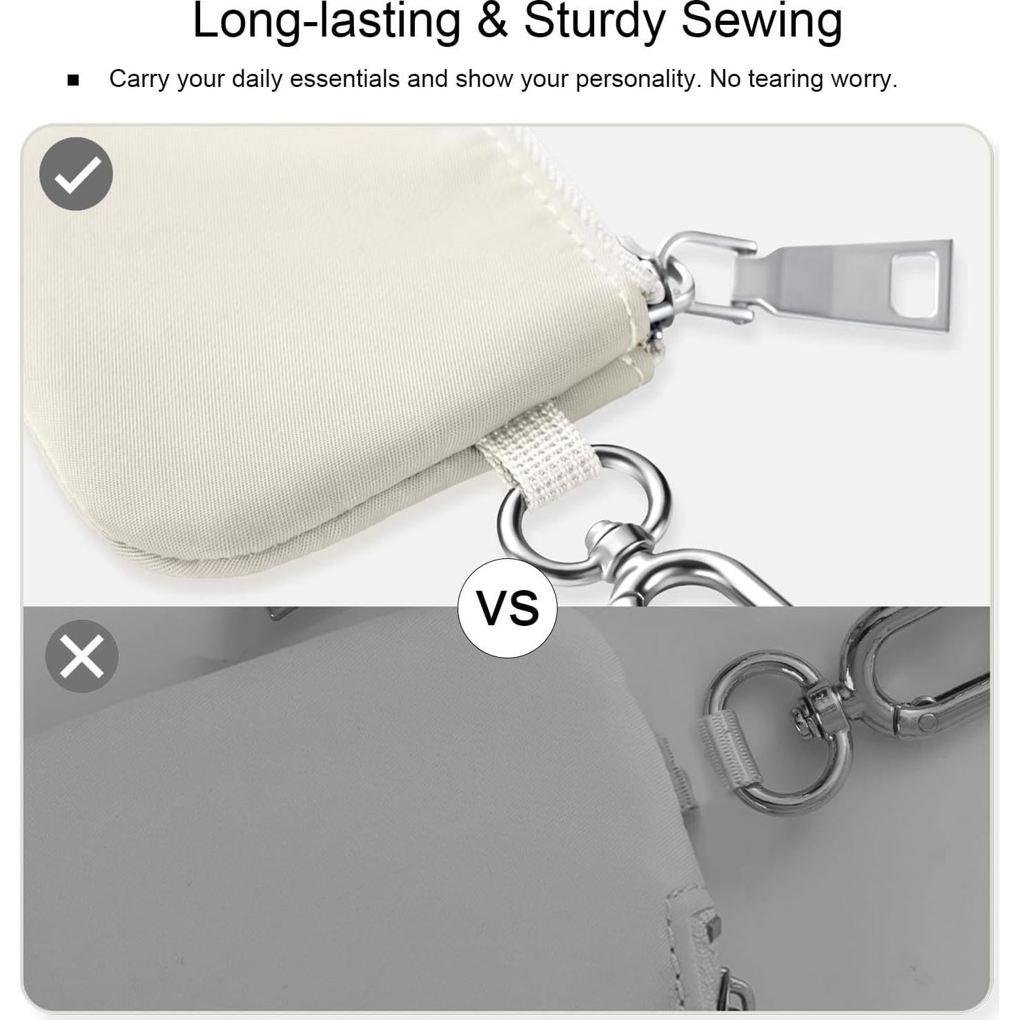 Monedero Muñequera Doble Bolsa Babysun Nylon Impermeable Rosa