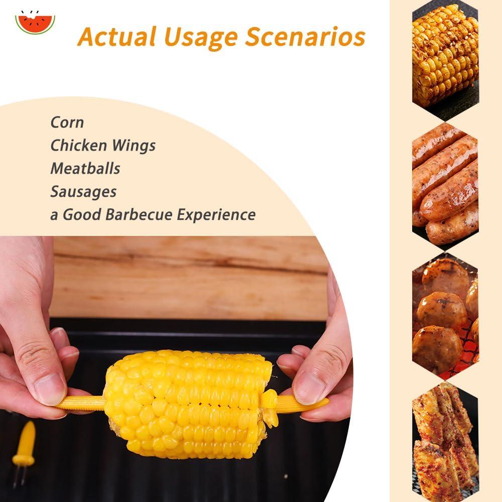 10 Soportes de Acero Inoxidable para Mazorcas de Maíz Laochoes