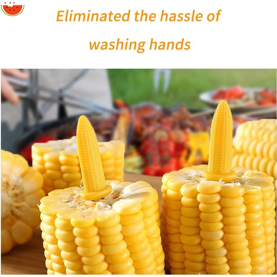 10 Soportes de Acero Inoxidable para Mazorcas de Maíz Laochoes