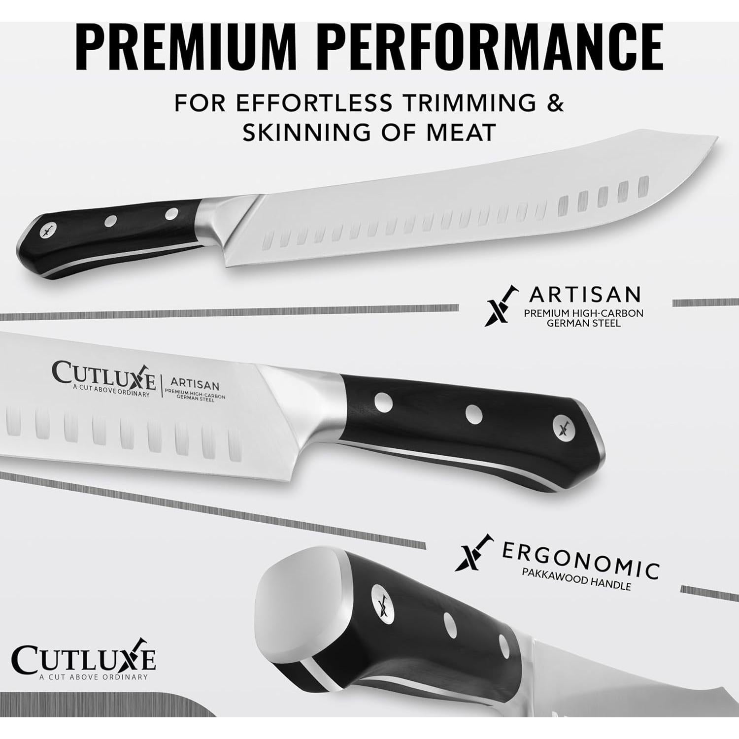 Cuchillo de Carnicero Cutluxe 25.4 cm Acero Alemán Forjado