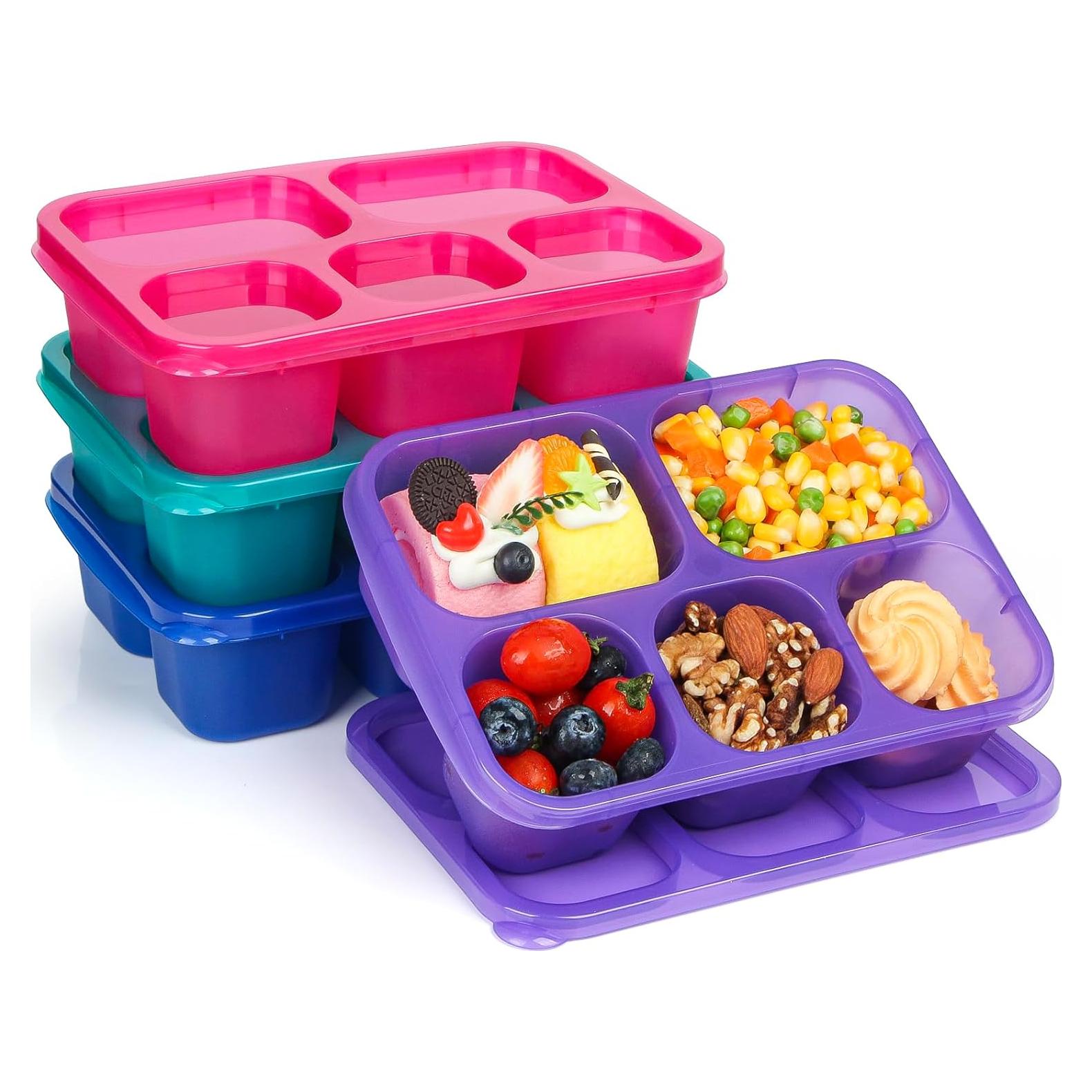 Bento Box Reutilizable Lunbxx 4 Pack 5 Compartimentos Colorido
