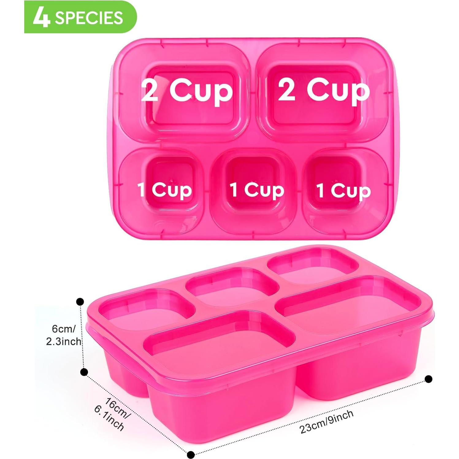 Bento Box Reutilizable Lunbxx 4 Pack 5 Compartimentos Colorido