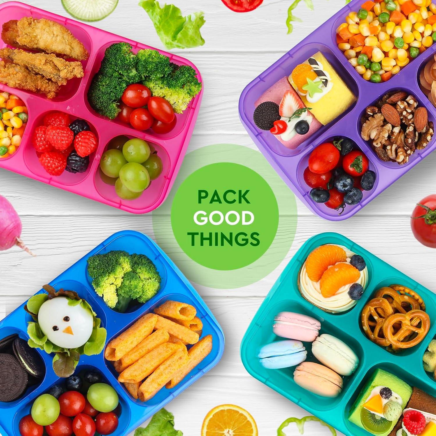 Bento Box Reutilizable Lunbxx 4 Pack 5 Compartimentos Colorido