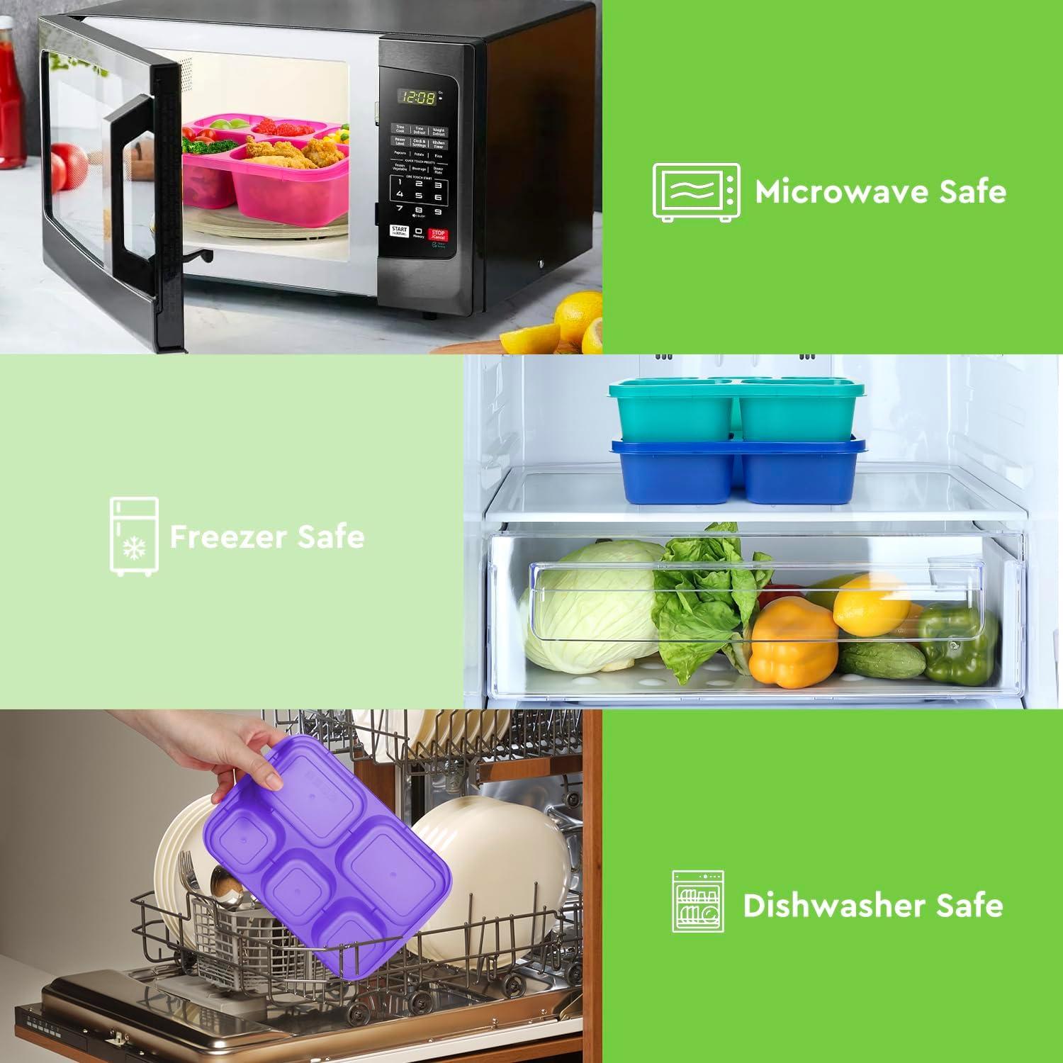 Bento Box Reutilizable Lunbxx 4 Pack 5 Compartimentos Colorido