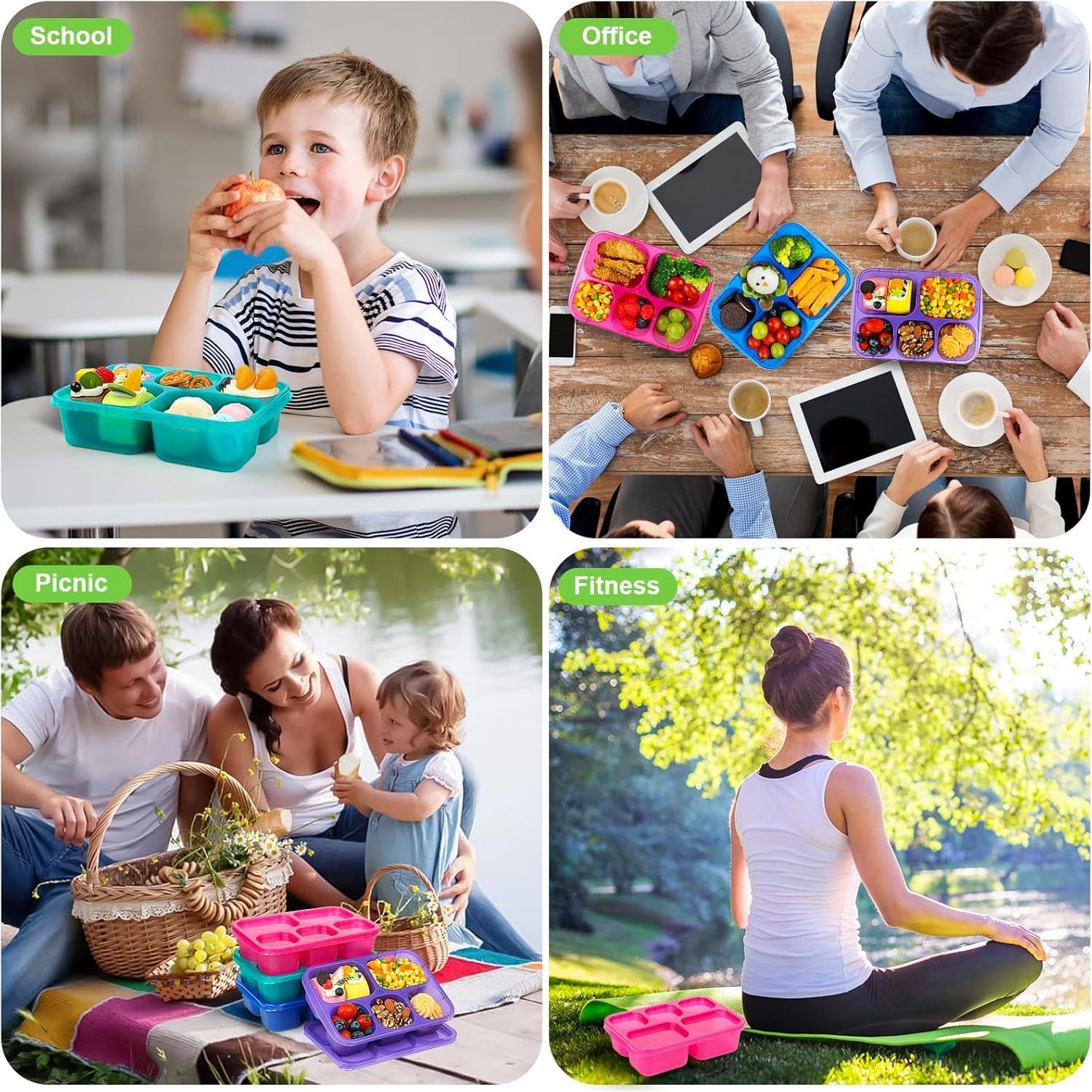 Bento Box Reutilizable Lunbxx 4 Pack 5 Compartimentos Colorido