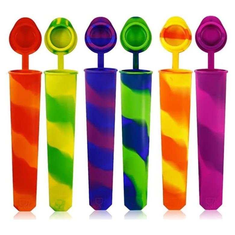 Moldes de Paletas de Silicona GLLBTPT 6 Piezas Reutilizables