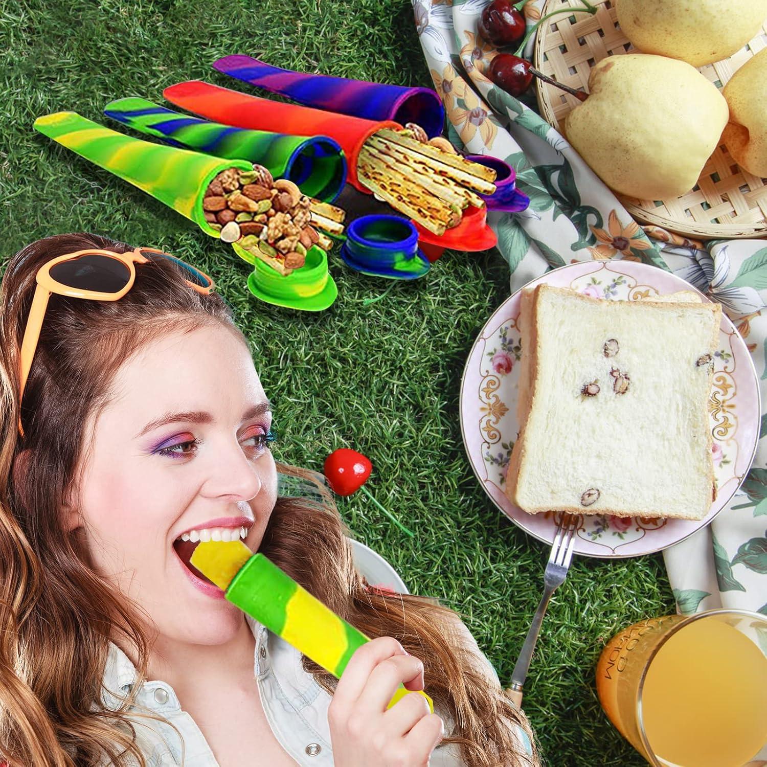 Moldes de Paletas de Silicona GLLBTPT 6 Piezas Reutilizables