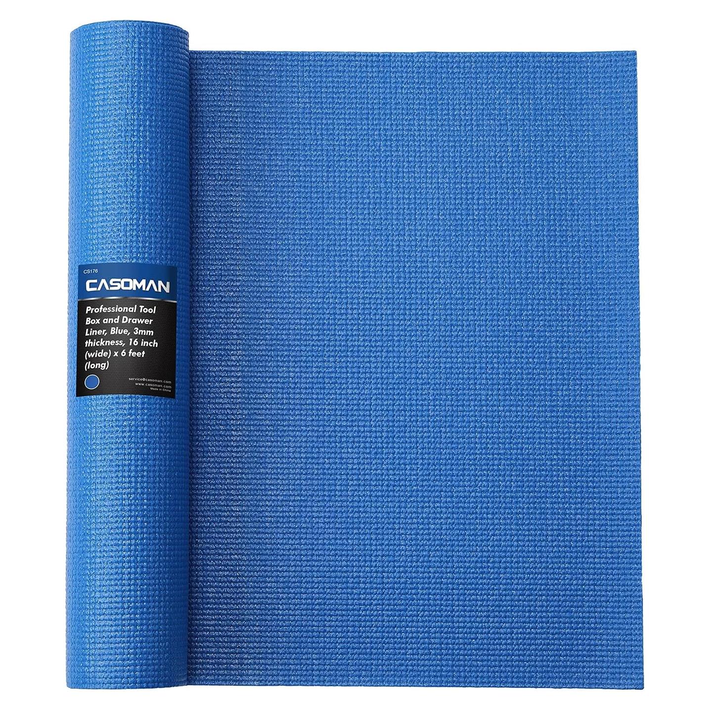 Forro de Goma Espuma Antideslizante CASOMAN 40.64x182.88cm Azul