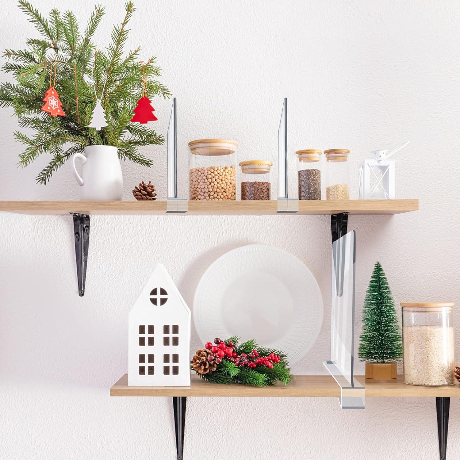 Paquete de 10 Divisores de Estante Acrílico Clbutge 30.48x20.32cm