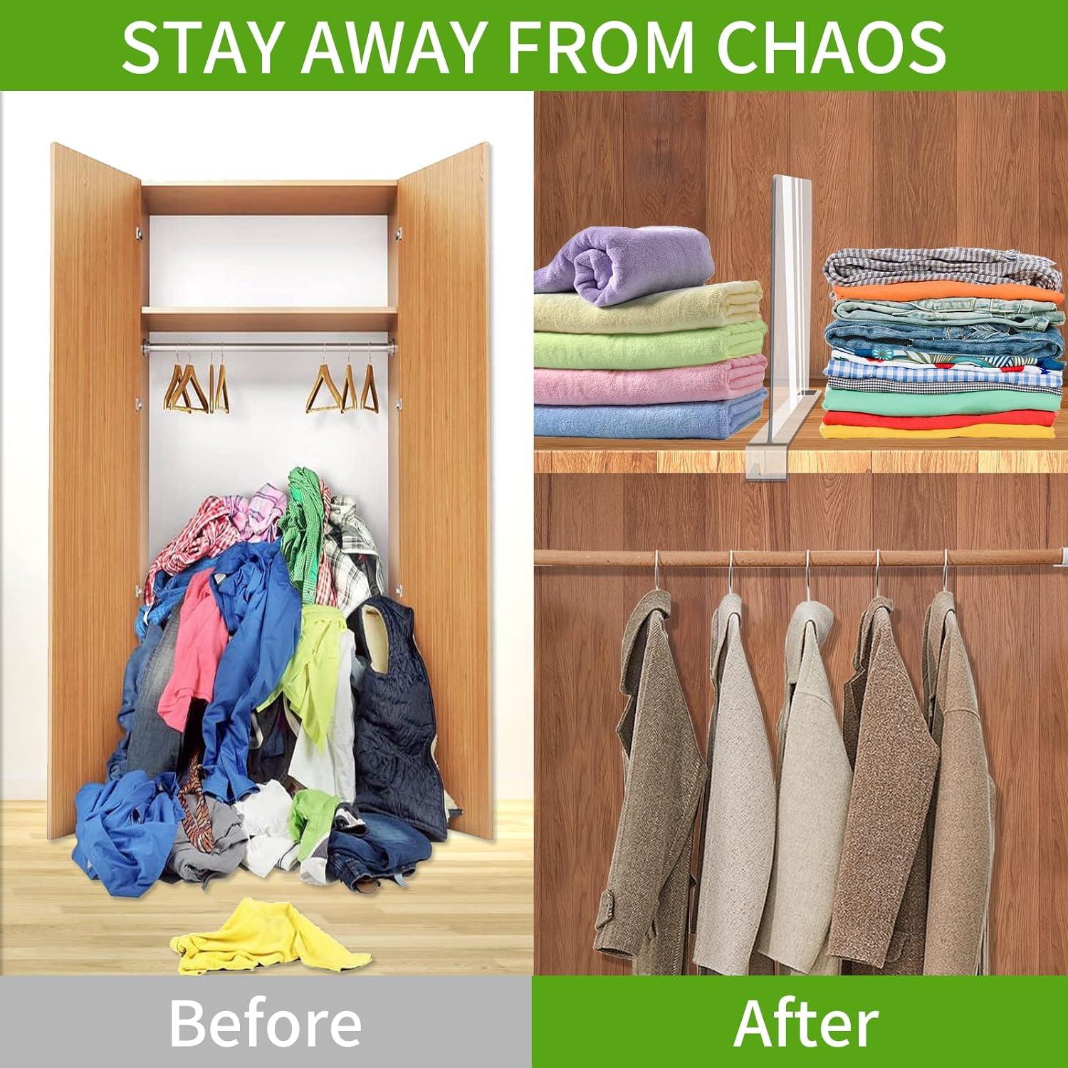 Paquete de 10 Divisores de Estante Acrílico Clbutge 30.48x20.32cm