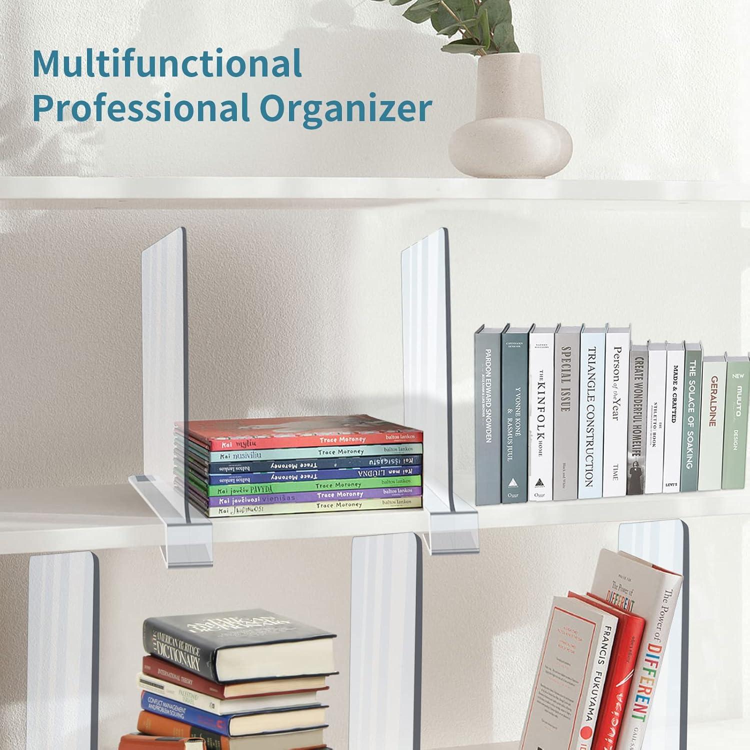 Paquete de 10 Divisores de Estante Acrílico Clbutge 30.48x20.32cm