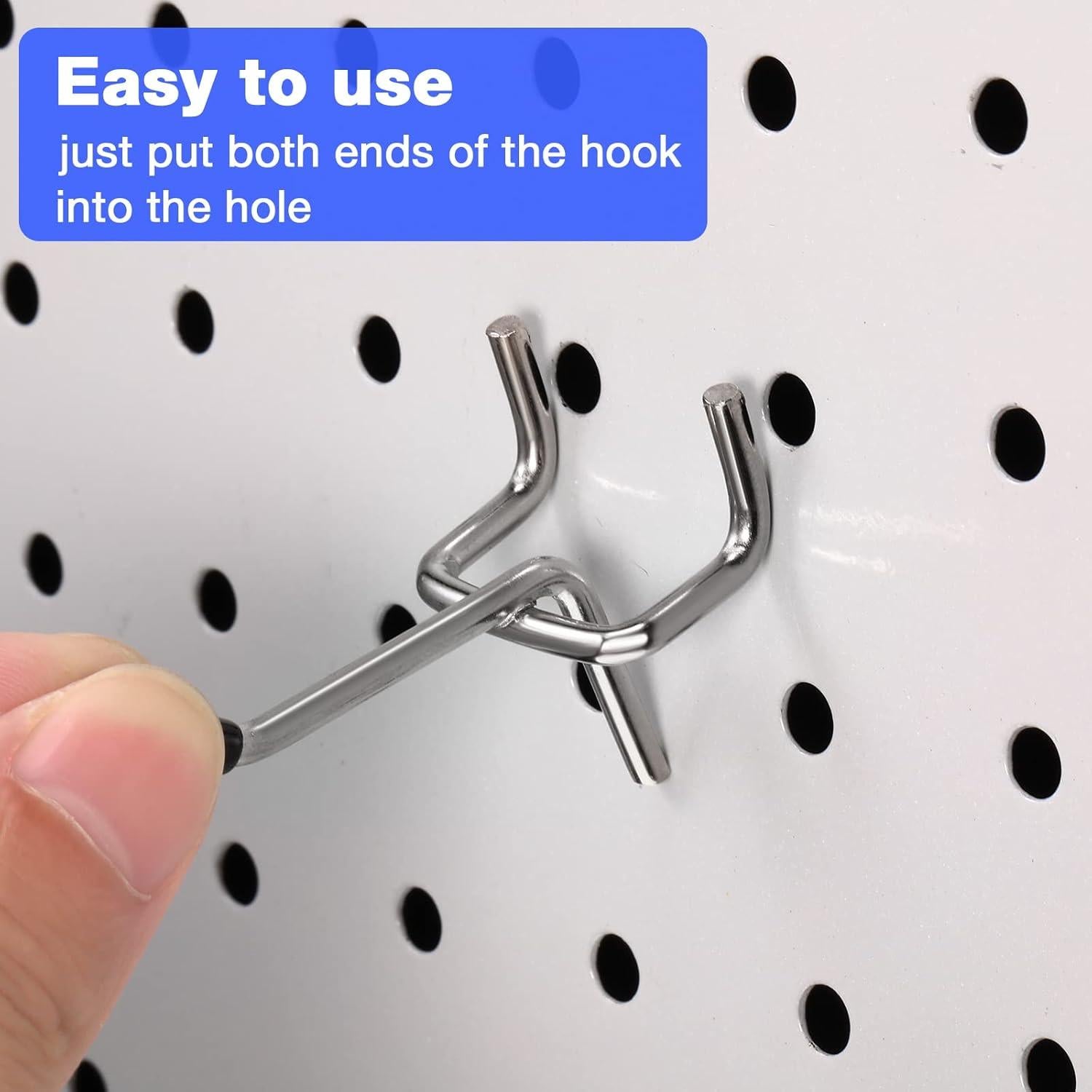 Ganchos para Tablero de Clavos Moxweyeni 100 Pcs 5.08 cm