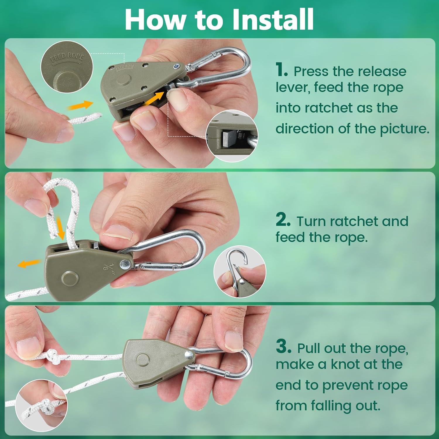 Cuerda de Ropa Retráctil Harqa 5.79m Alta Resistencia Verde