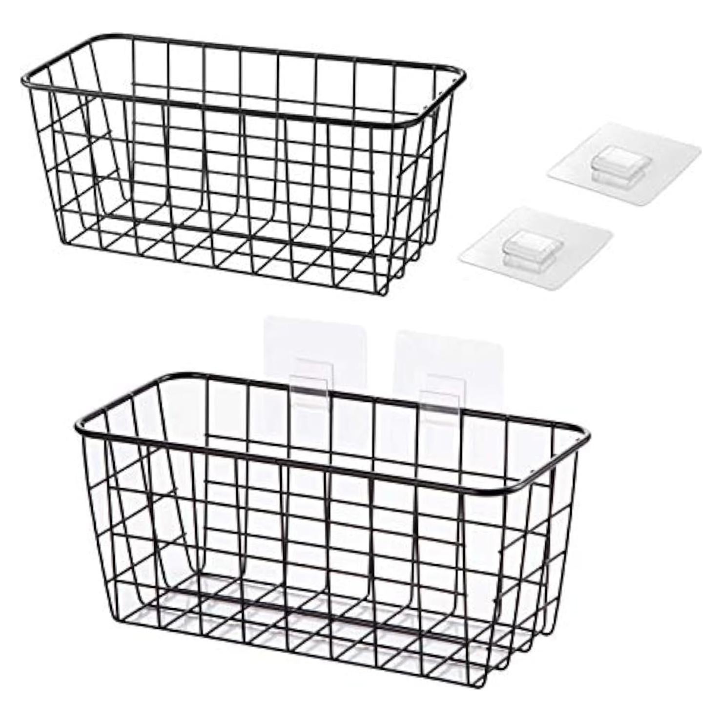 Organizador Colgante de Cesta LeleCAT 2 Pack Negro para Gabinete