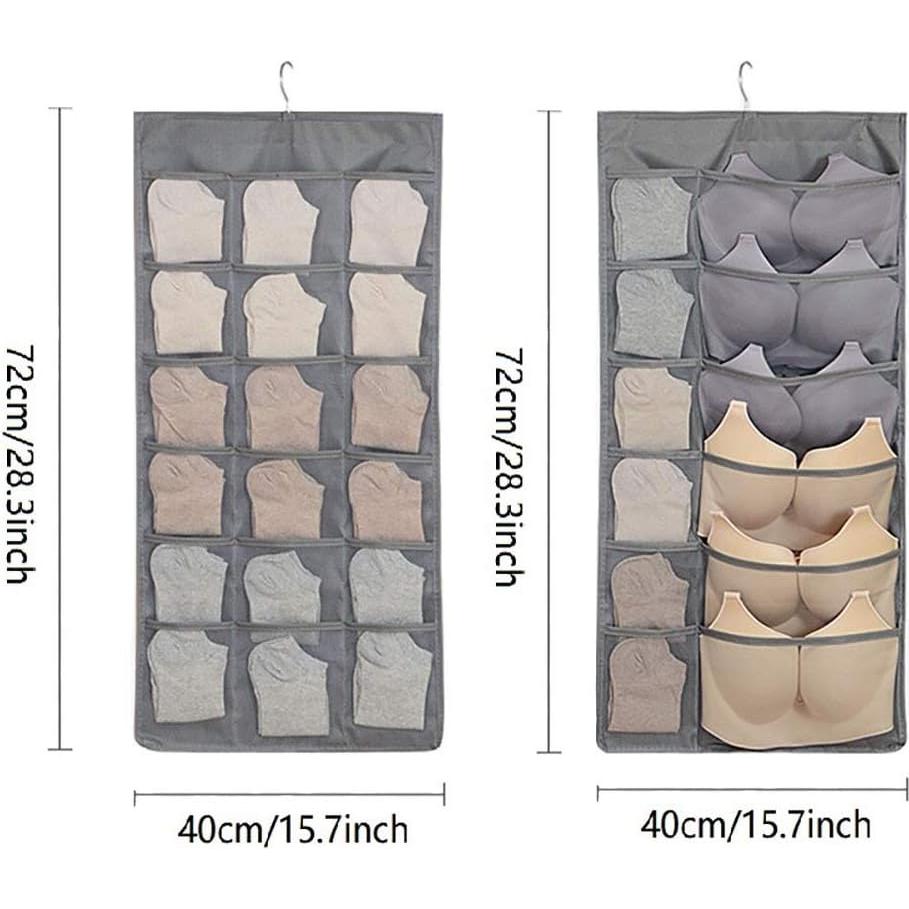 Organizador Colgante de Closet Newraturner 30 Bolsillos Gris