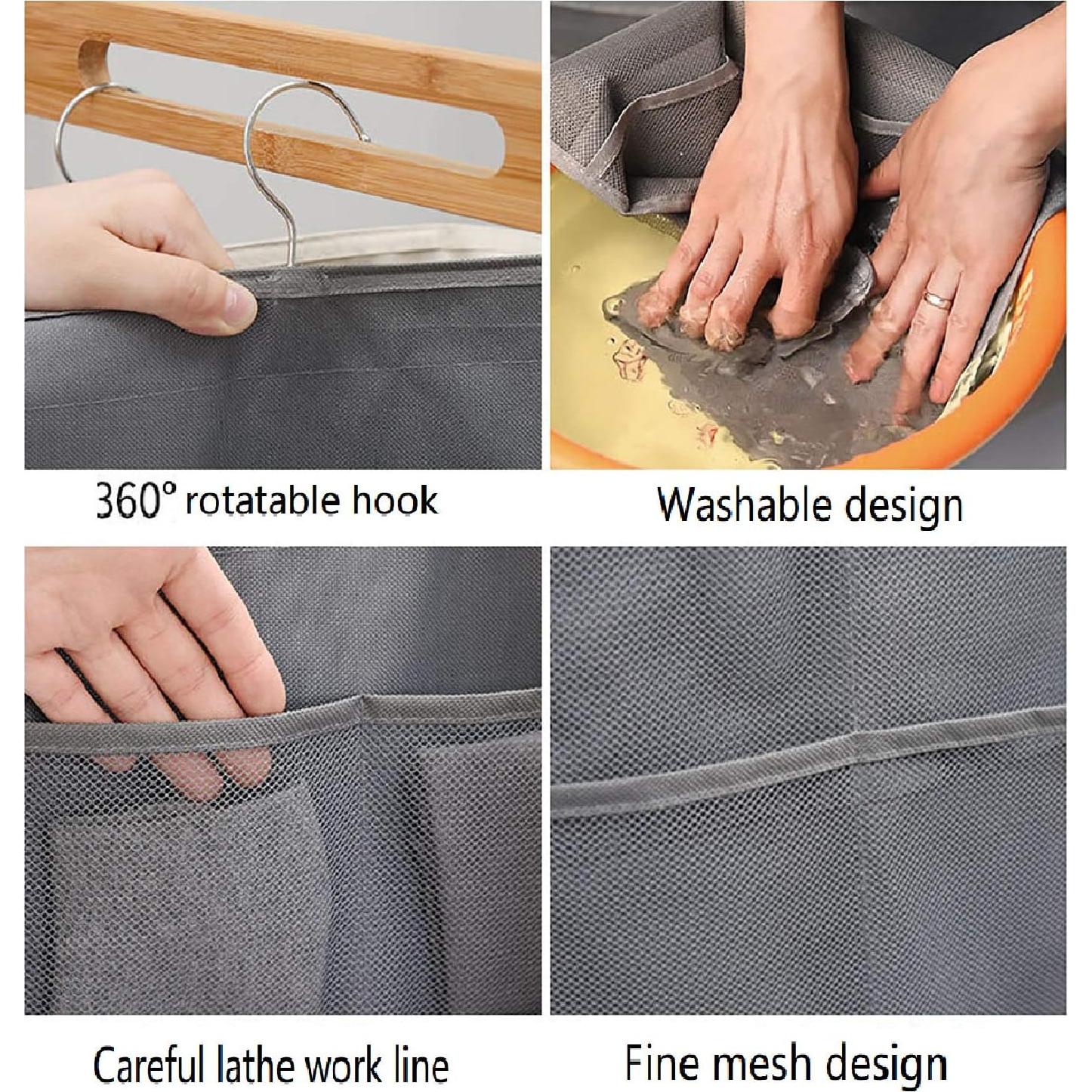 Organizador Colgante de Closet Newraturner 30 Bolsillos Gris