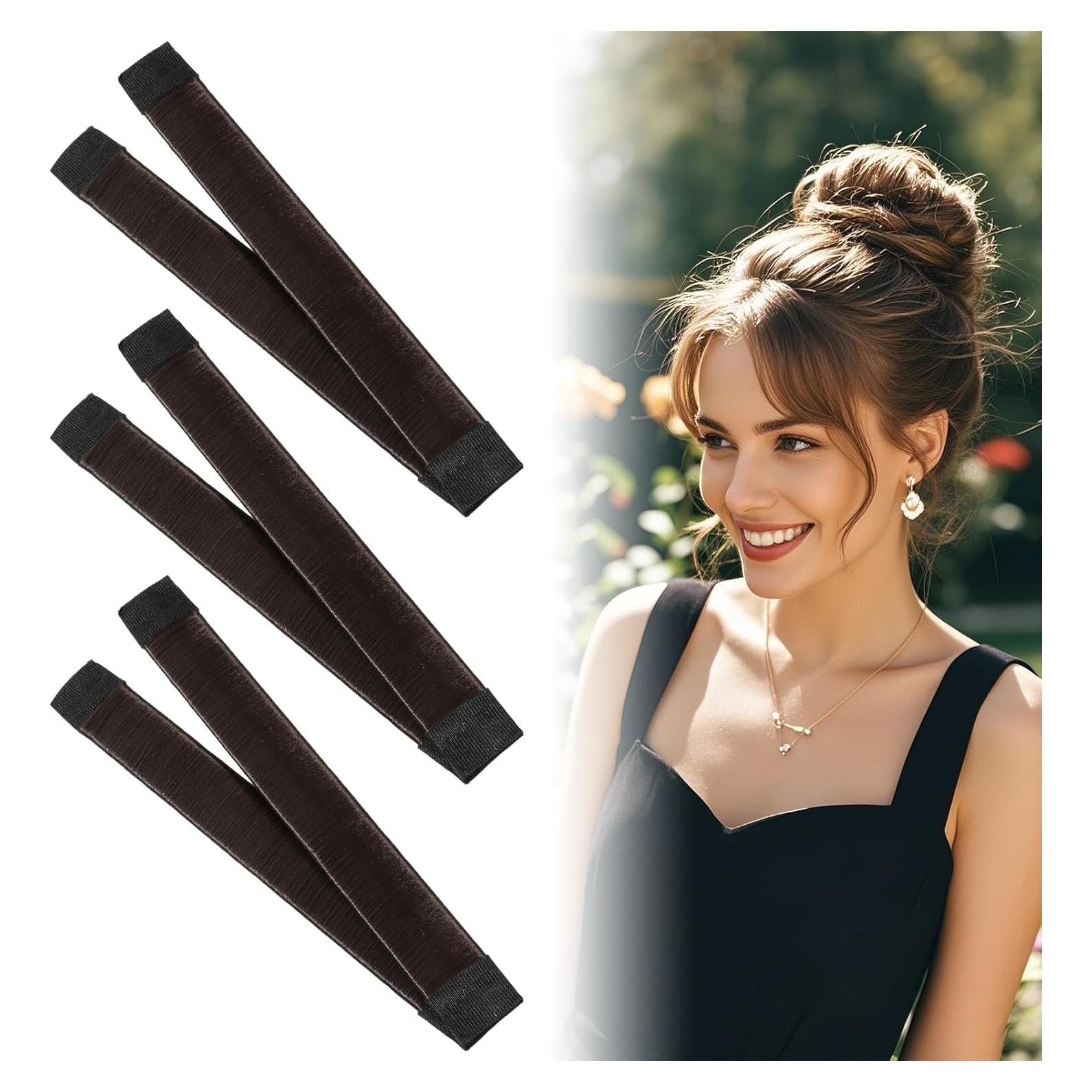 Hacedores de Moño para Cabello Cobee - Kit 3 Pcs Marrón