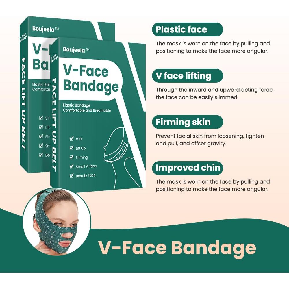 Correa de Levantamiento Facial V Auro Thread - Reutilizable, Alivia Flacidez y Doble Papada